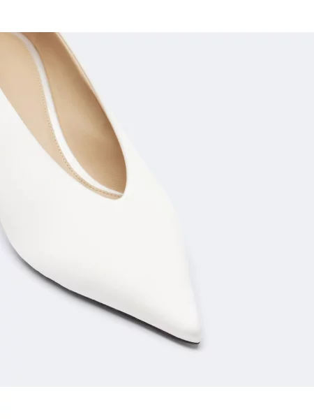 Pantofi cu toc Le Monde Beryl din satin alb