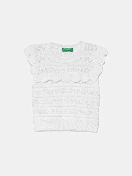 United Colors of Benetton Dětská vesta bílá