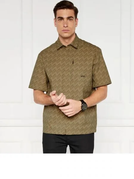 BOSS GREEN Cămașă bechno verde