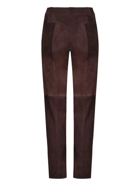 Pantaloni Johanna Ortiz din piele maro