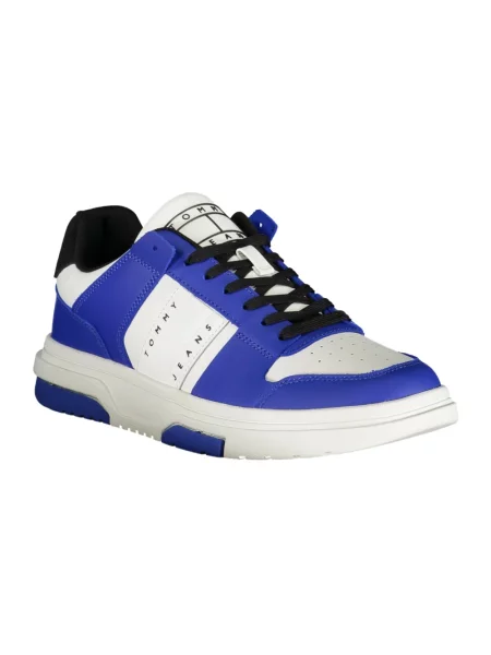 Wielobarwność trampki Tommy Jeans skórzane niebieskie