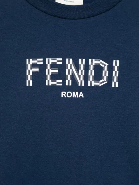 Koszulka dziecięca Fendi niebieska