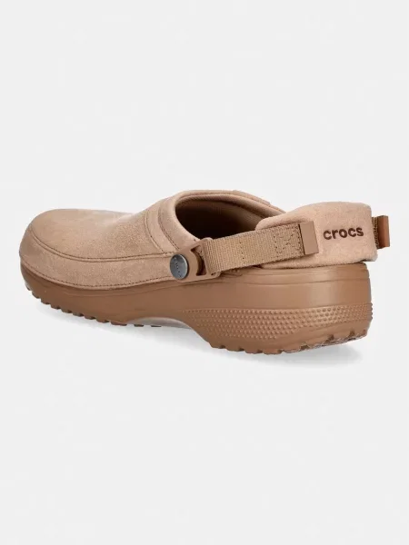 Crocs klapki Classic Crafted Vegan Suede Cg brązowe