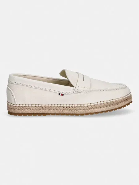 Espadrile Tommy Hilfiger din piele bej