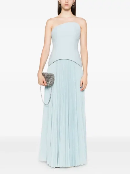 Rochie Solace London plisată de costum albastru