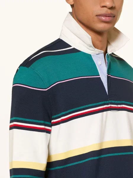 Tommy Jeans Koszulka Do Rugby blau biała