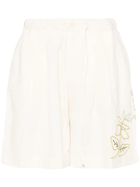 Pantaloni scurți Story Mfg. cu model floral alb