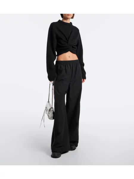 Decupat pulover Balenciaga de lână negru