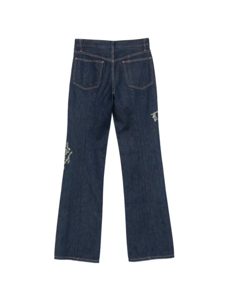 Blugi Tory Burch cu model floral albastru