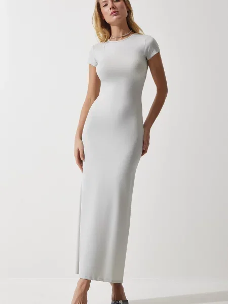 Rochie Happiness İstanbul cu strasuri gri