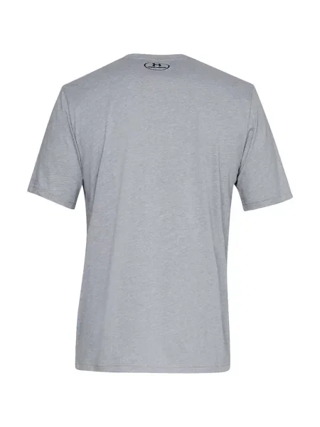 Tréninkové tričko Under Armour Sportstyle Left Chest SS steel light heather/black šedé