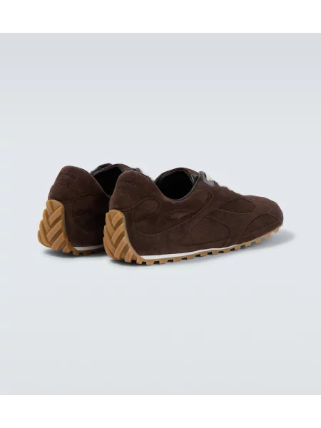 Sneakerși Bottega Veneta din piele de căprioară maro