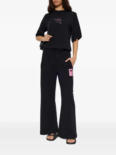 Decupat tricou Palm Angels cu imagine negru