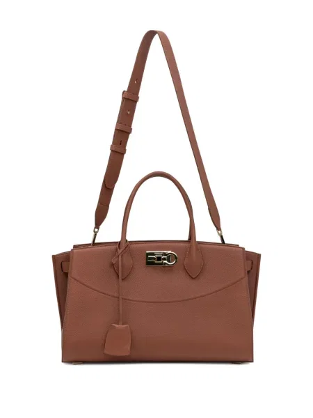 Geanta de piele Ferragamo din piele maro