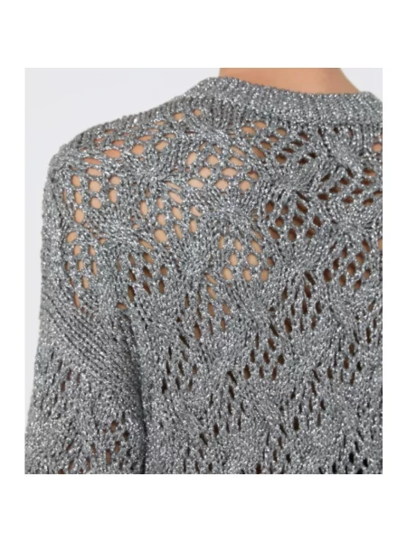 Dzianinowy sweter Max Mara szary