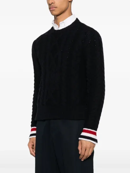 Pulover Thom Browne cu dungi albastru