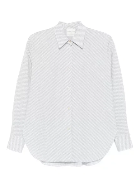 Koszula Forte Forte w paski niebieska