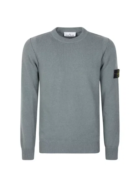 Sweter Stone Island wełniany z kamieniami zielony