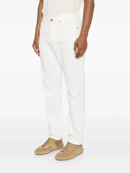 Pantaloni Eleventy alb