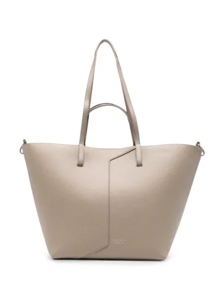 Geantă shopper Emporio Armani din piele gri