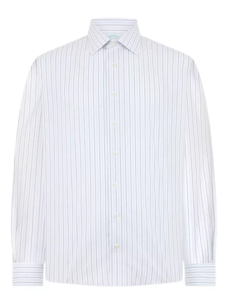 Pruhovaná s límcem košile Brooks Brothers bílá