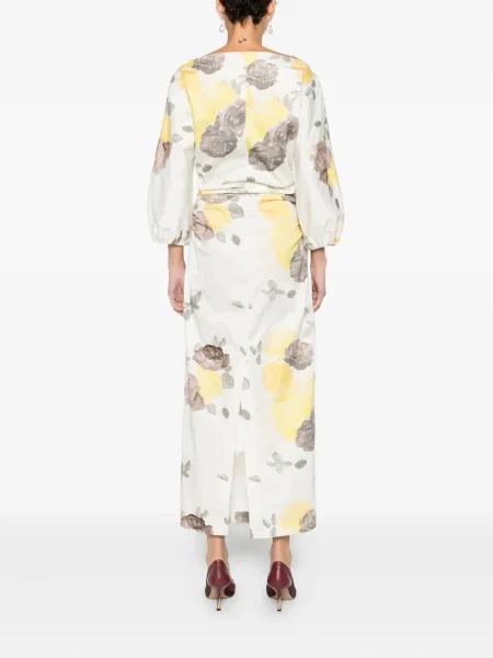 Rochie Bernadette de costum alb
