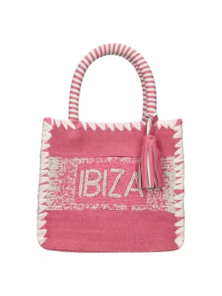 Torebka De Siena z koralikami różowa