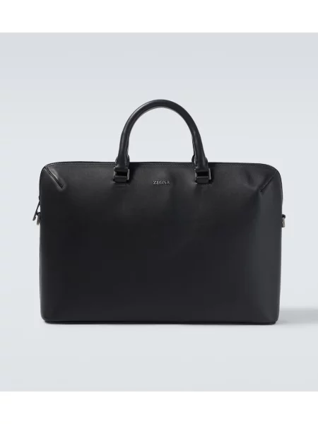 Geantă Zegna din piele negru