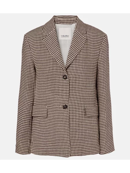 Sacou 's Max Mara de in în carouri maro
