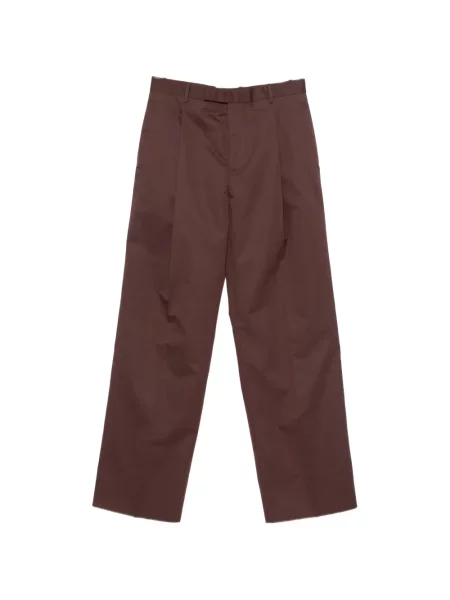 Pantaloni Jil Sander plisate maro