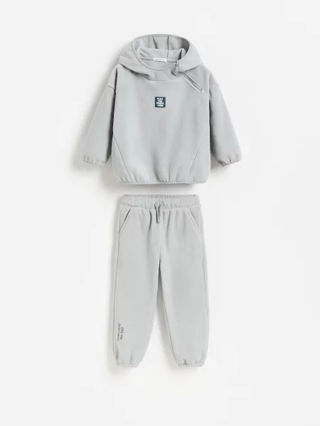 Hanorac din fleece copii Reserved gri
