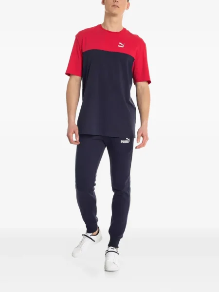 Pantaloni Puma alergare cu autograf albastru