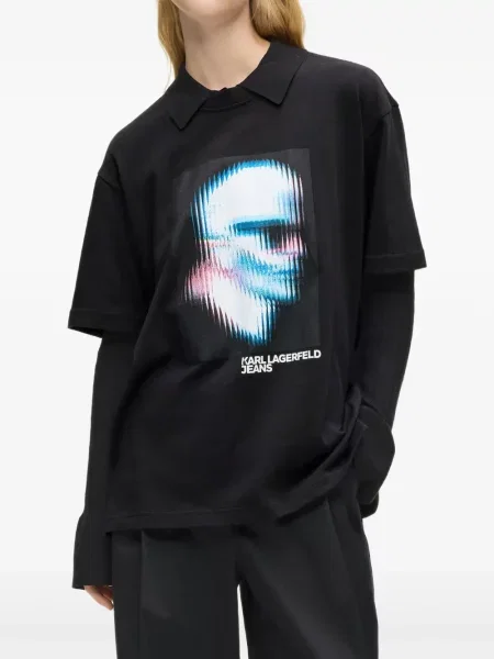 Μπλούζα Karl Lagerfeld Jeans μαύρο