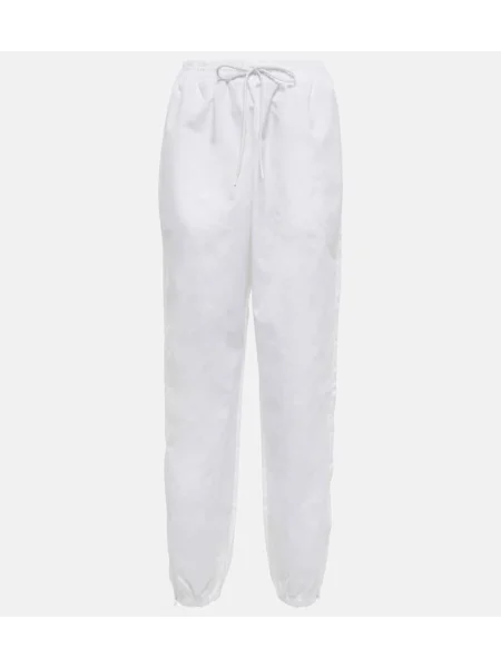 Pantaloni de trening Wardrobe.nyc alb