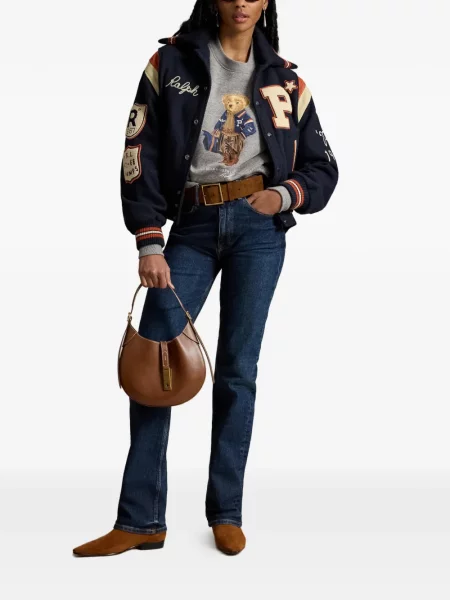 Велурени бягане с яка чорапи Polo Ralph Lauren синьо