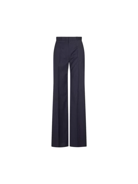 Spodnie Max Mara Studio wełniane niebieskie