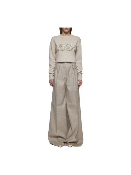 Sweter Max Mara wełniany beżowy