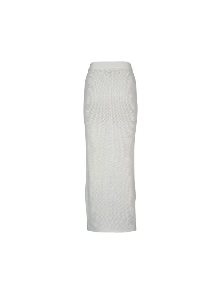 Spódnica z dzianiny z elastycznym pasem Tommy Jeans biała