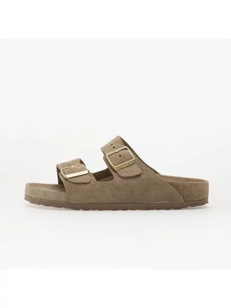 Sandały Birkenstock skórzane bez obcasa beżowe