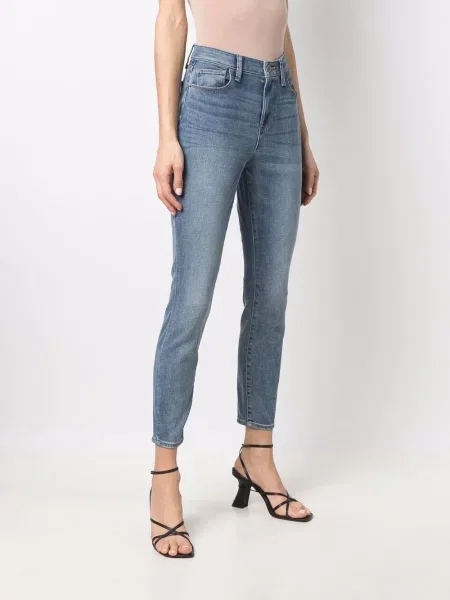 Skinny jeansy skinny Dkny o krotszym kroju niebieskie