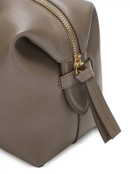Geantă shopper Demellier din piele gri