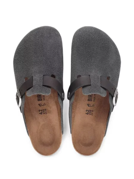 Papuci tip mules Birkenstock gri