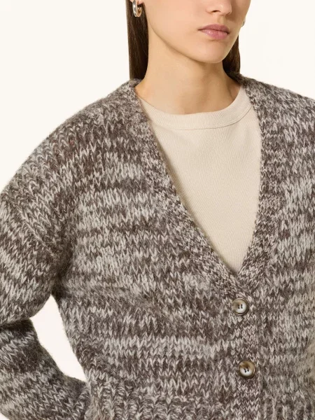 Mrs & Hugs Kardigan Z Dodatkiem Alpaki braun brązowy