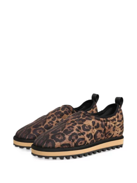 Καπιτονέ sneakers Dolce & Gabbana με σχέδιο με λεοπαρ μοτιβο καφέ