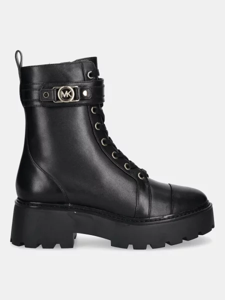 Кожаные ботинки Michael Michael Kors на платформе черные