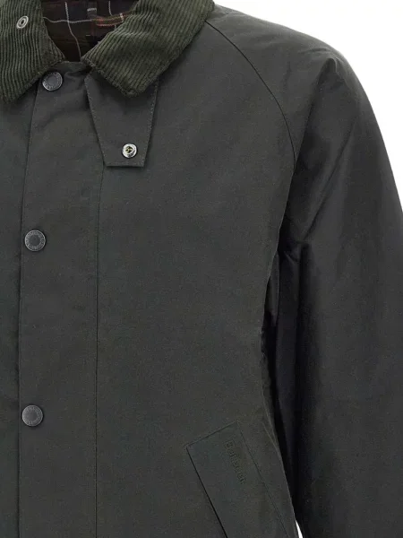 Gulerat ceruit geacă Barbour de catifea cord verde