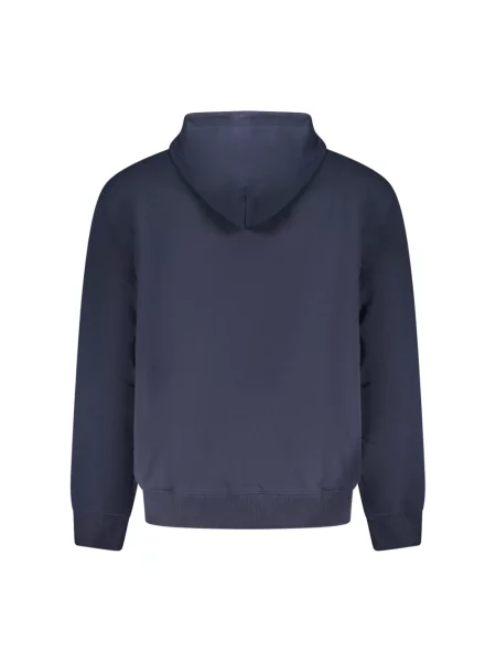 Bluza rozpinana Calvin Klein z kapturem z długim rękawem niebieska