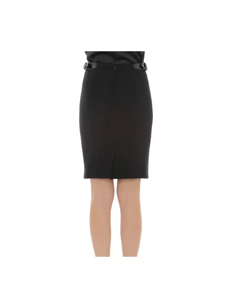 Długa spódnica maxi Moschino wełniana czarna
