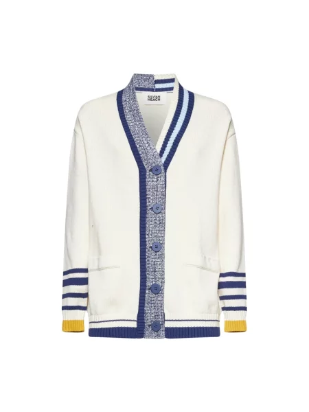 Kardigan Silvian Heach z dekoltem w serek beżowy