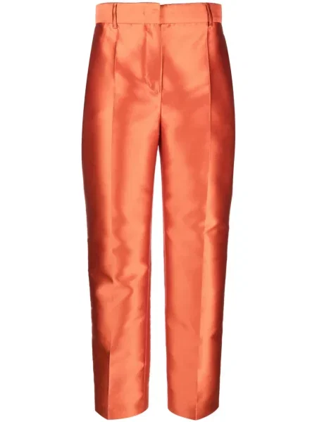 Pantaloni Alberta Ferretti din satin portocaliu